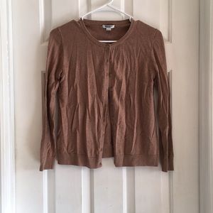 Button down tan cardigan